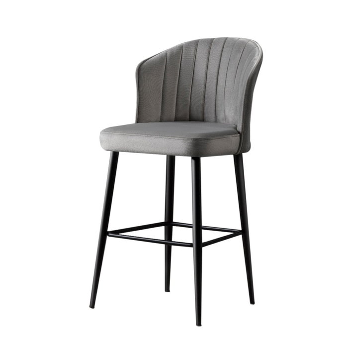Hanah Home Rubi - Grey Juego de 4 Taburetes de Bar
